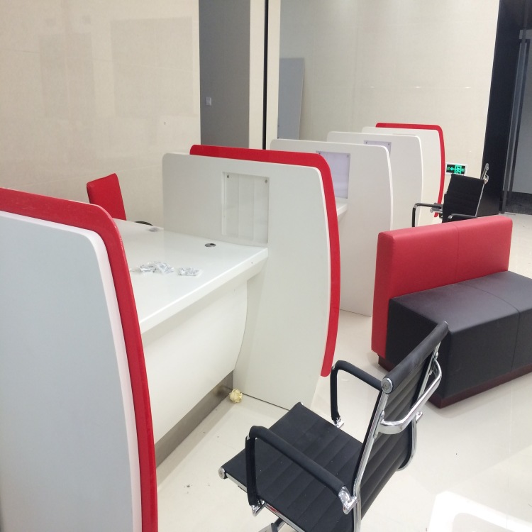 工廠按需制作 人造石板材 承接銀行人造石產品裝修工程 接待臺